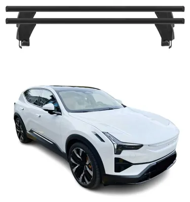 Zdjęcie produktu dla Bagażnik dachowy Menabo do Polestar 2 2020-2025 aluminium czarny 2szt, Obraz wygenerowany przez AI