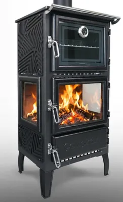 Produktbild von Dreischeiben-Holzherd Modell 306-3D Backfach + Herdplatte - 12,10 kW