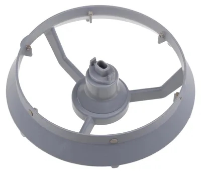 A gray plastic part for a kitchen appliance, likely a mixer or food processor, is shown against a white background.