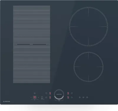 Image de Klarstein Delicatessa 60 Hybrid - Plaque À Induction Encastrable 4 Zones, 7000 W Et Booster, Flexzone, Verrouillage Parental, Minuterie & Stop&Go, Anthracite, Design Compact 59 cm