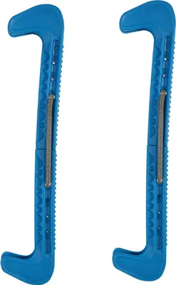 Immagine prodotto di 1 paio di protezioni per la lama del pattino, in plastica con molla regolabile, blu