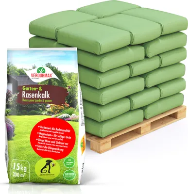 Produktbild von 66x15 kg VERDURMAX® Rasenkalk - Rasenpflege mit schneller Wirkung, Gartenkalk