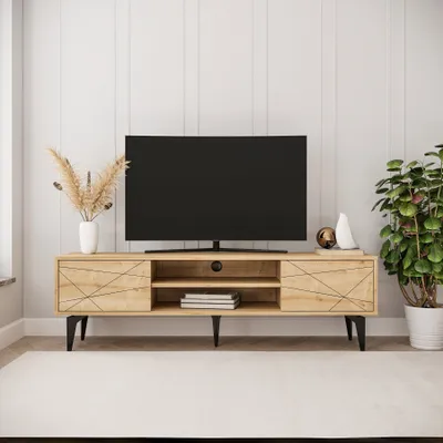 Obrázok produktu pre Skye Decor, Brendon - Zafírový dub, TV stolík, 100 % drevotriesková doska potiahnutá melamínom, zafírový dub, 160 x 39,6 x 48,2 cm