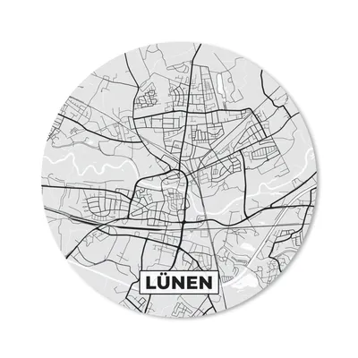 Produktbild von MuchoWow® Mauspad Mousepad Lünen - Karte - Stadtplan - Deutschland - Karte 50x50 cm - Mousepads - Maus Mat - Pad - Mausunterlage - Vinyl