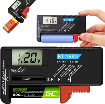 Produktbild von Profesionálny tester batérií s indikátorom kapacity LCD displeja a testerom batérií AAA AA C D 9V Retoo