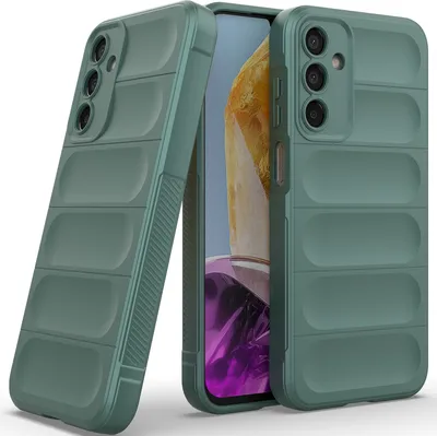 Image de Housse pour Samsung Galaxy M15 Silicone TPU souple anti-choc et antidérapant Vert