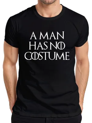 Obrázek produktu pro Halloween Saying A MAN HAS NO COSTUME Karnevalový dárek Vtipné pánské tričko, černá, M