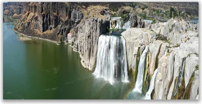 Produktbild von Tulup Leinwand-Bilder 120x60 Wandbild Canvas Kunstdruck Gebirge Wasserfall Landschaft