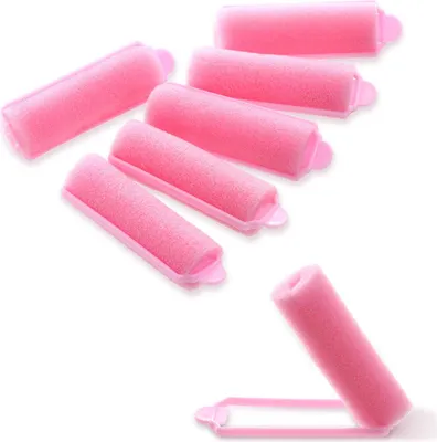 Produktbild von Packung mit 36 Schaumschwamm-Lockenwicklern, Flexible Haarstyling-Lockenwickler, Schwamm-Lockenwickler fš¹r das Haarstyling£šBlau£©