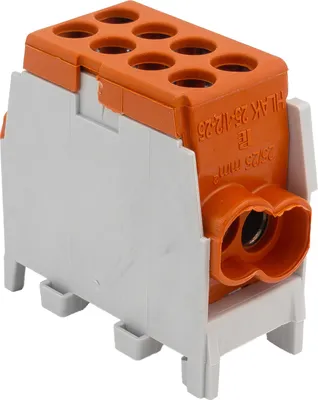 Image de Borne de ligne principale Borne de dérivation HLAK 25-1/2/25 M2 marron Bloc de jonction Borne de distribution 1P 1,5-25 mm2 Pollmann 2080191