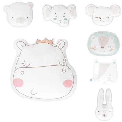 Produktbild von Kikkaboo Babykissen Plüschtier, Kuschelkissen, Figurenkissen, ab Geburt rosa