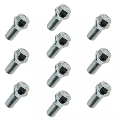 Obrázek produktu pro 10x kolový šroub M14x1,25, délka závitu: 24 mm, kuželový nákružek, krátká hlava, SW17