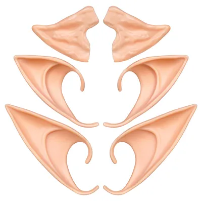 3 Paar Latex Elfenohren – spitze Koboldohren für Halloween & Cosplay