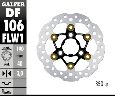 Produktbild von Galfer Bremsscheibe DF106FLW1 WAVE® Racing mit ECE R90 Zulassung, schwimmend vorne 190x3mm kompatibel mit Ohvale GP-0 (Pit-Bike, vorne)