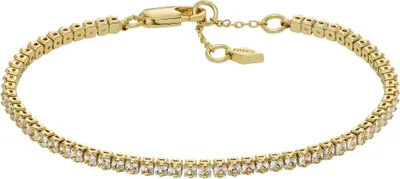 Produktbild von Fossil Tennisarmband Damen Ellis Pavé Glitz Metall Gold-Ton JA7214710