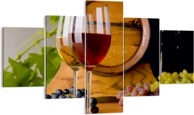 Produktbild von Bild auf Leinwand - Leinwandbild - Alkohol Fass trinken Flasche - 125x70cm - Wand Bild - Wanddeko - Leinwanddruck - Bilder - Kunstdruck - Wanddekoration - Leinwand bilder - Wandkunst - EA125x70-2238