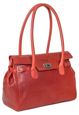 Produktbild von Benthill Damen Handtasche Echt-Leder | Henkeltasche aus weichem hochwertigem Rindsleder | Vintage Fashion Bag Beutel Shopper | Schultertasche
