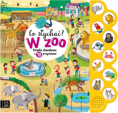 Immagine prodotto di Książeczka dźwiękowa Co słychać w zoo? / Aksjomat