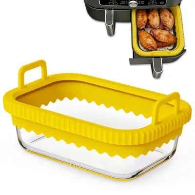 Heißluftfritteuse-Einlagen, gelb, 1 l, Glas, spülmaschinengeeignet