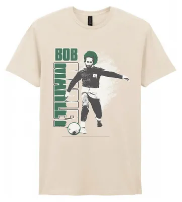 Produktbild von Bob Marley T-Shirt mit Football Design – Offizielles Lizenzprodukt aus 100% Baumwolle