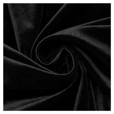 Produktbild von Stretch-Pannesamt Stoff - Meterware, Farbe Schwarz - Standard 100 – zum Nähen von Bekleidung, Kostümen, Dekorationen usw.