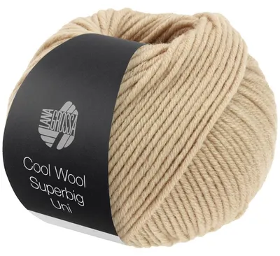 Produktbild von Lana Grossa COOL WOOL SUPERBIG Uni 50 g extravoluminöse Wolle 80 m Farbe 036 - Elfenbein