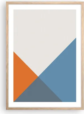 Produktbild von Gerahmtes Poster - Rahmen in heller Eiche - Vier die Farben Abstraktion - 50x70 cm - Wand Bild - Wanddeko - Wandbilder - Wandposter - Bilderrahmen - Bilder - Kunstdruck - Wandbild - P2NPA50x70-4234