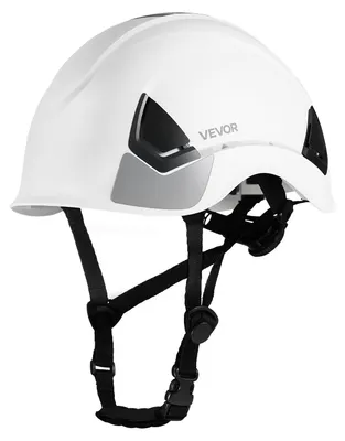 Immagine prodotto di VEVOR casco di sicurezza omologato ANSI/ISEA Z89.1 casco di sicurezza in ABS con sospensione a cricchetto a 6 punti, casco industriale regolabile casco da costruzione ventilato casco da lavoro per edilizia industriale abbigliamento da lavoro bianco