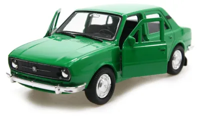 Produktbild von Welly Skoda 105 L Metallmodell Auto Grün detailgetreu