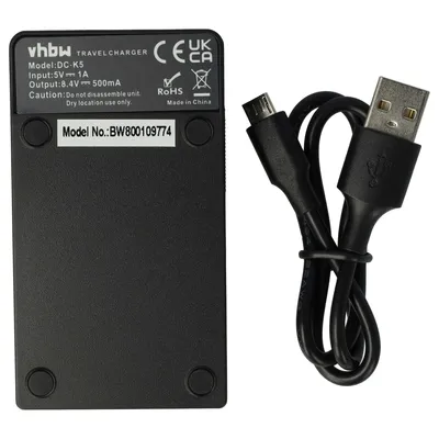 Produktbild von vhbw USB-C Ladegerät kompatibel mit Pentax K10D, K20D Kamera - Ladeschale + USB-C Kabel Ladeanzeige