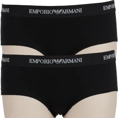 Produktbild von EMPORIO ARMANI 2P Damen Hotpants XS schwarz schwarz