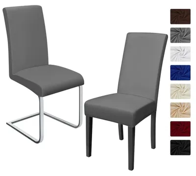 Obrázek produktu pro Potah na židle, 2 kusy, barva taupe, elastický potah, 95 % polyester, 5 % Elastan, lze prát do 40 °C