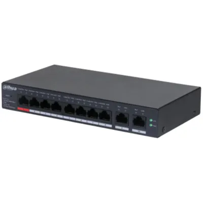 Obrázok produktu pre Dahua Technology DH-CS4010-8ET-110, Riadený, L2, Fast Ethernet (10/100), Podpora napájania cez Ethernet (PoE)