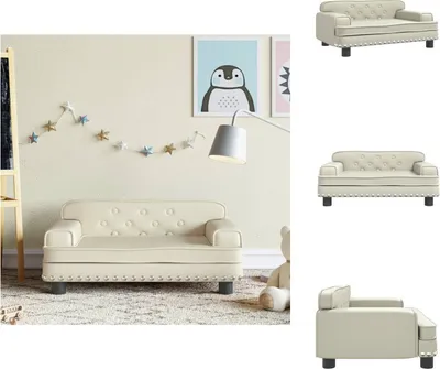 Produktbild von vidaXL Kindersofa Creme 70x45x30 cm Kunstleder -  Baby- & Kleinkindmöbel
