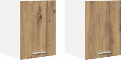 Zdjęcie produktu dla vidaXL Szafka ścienna 2 szt. dąb Artisan i biały 30 x 31 x 40 cm