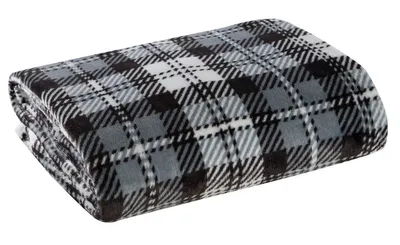 Obrázok produktu pre Deka 150x200 cm károvaná vianočná biela sivá