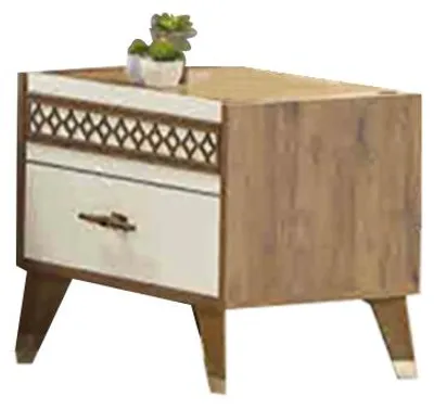 Produktbild von Nachttisch Nachtschrank Nachtkommode Braun Tisch Schlafzimmer Beistelltisch