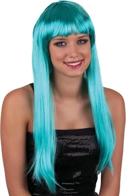 Immagine prodotto di Parrucca da donna per capelli lunghi "Alexis" con frange - 57651 | Azzurro