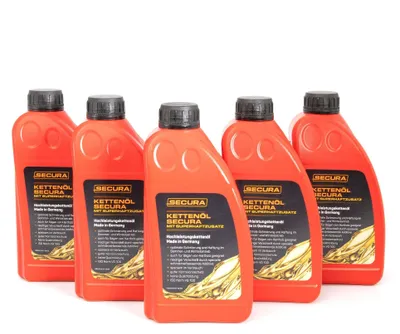 Produktbild von 5x Secura 1 Liter Kettenöl / Sägekettenöl mit Superhaftzusatz / Öl für Sägekette
