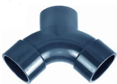 Produktbild von PVC Y-Stück / Y-Bogen mit 3 x Klebemuffe - 63 mm