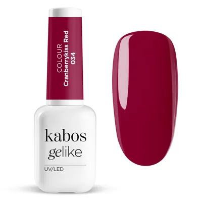 Produktbild von Kabos UV Nagellack Hybrid Gelike 034 Cranberrykiss Red 8ml