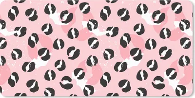 Produktbild von MuchoWow® Mauspad Mousepad Pantherdruck - Deren - Design - Rosa 60x30 cm - Mousepads - Maus Mat - Pad - Mausunterlage - Nachhaltig