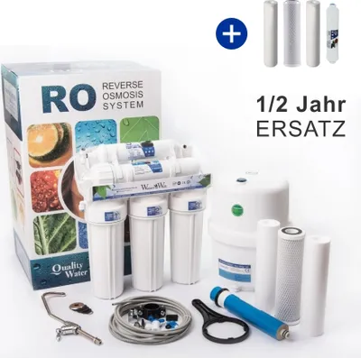 Produktbild von Umkehrosmoseanlage 5 Stufen RO5 Wasserfilter Mit 1/2 Jahr Ersatz