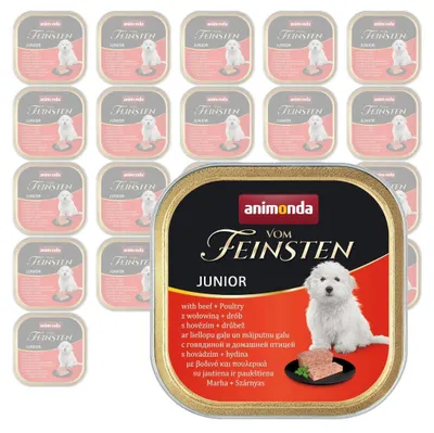 Produktbild von Animonda Vom Feinsten Junior 22x150g Nassfutter für Welpen Rind mit Geflügel