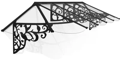 Produktbild von Palram - Canopia Vordach Lily 3666 schwarz 370x88 cm