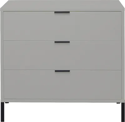 Produktbild von Kommode >Bonnie< in kreidegrau matt lack - 81x80x45cm (BxHxT)