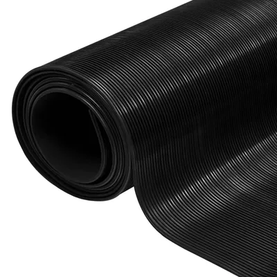 Image de vidaXL Revêtement de sol noir 1 x 2 m en caoutchouc