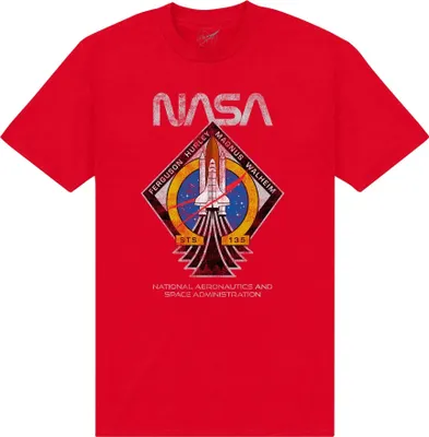 Produktbild von NASA - "STS135" T-Shirt für Herren/Damen Uni PN599 (S) (Rot)