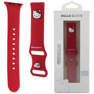 Produktbild von Hello Kitty Apple Watch Armband für 38 / 40 / 41mm Silikon Kitty Head Muster