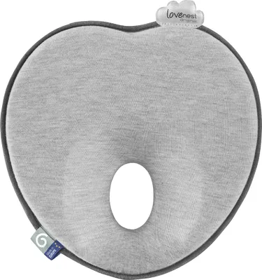 Productafbeelding van Babymoov Lovenest Original Smokey, babykussen ter voorkoming van plagiocefalie (plat achterhoofd), ontworpen en gepatenteerd door een Franse kinderarts, geschikt voor baby's van 0-3 maanden